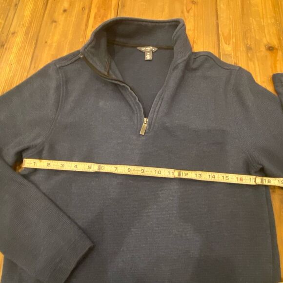 Van Heusen Flex Gray Ribbed Quarter Zip Mens Activewear Pullover Shirt Size Smal - Picture 7 of 12
